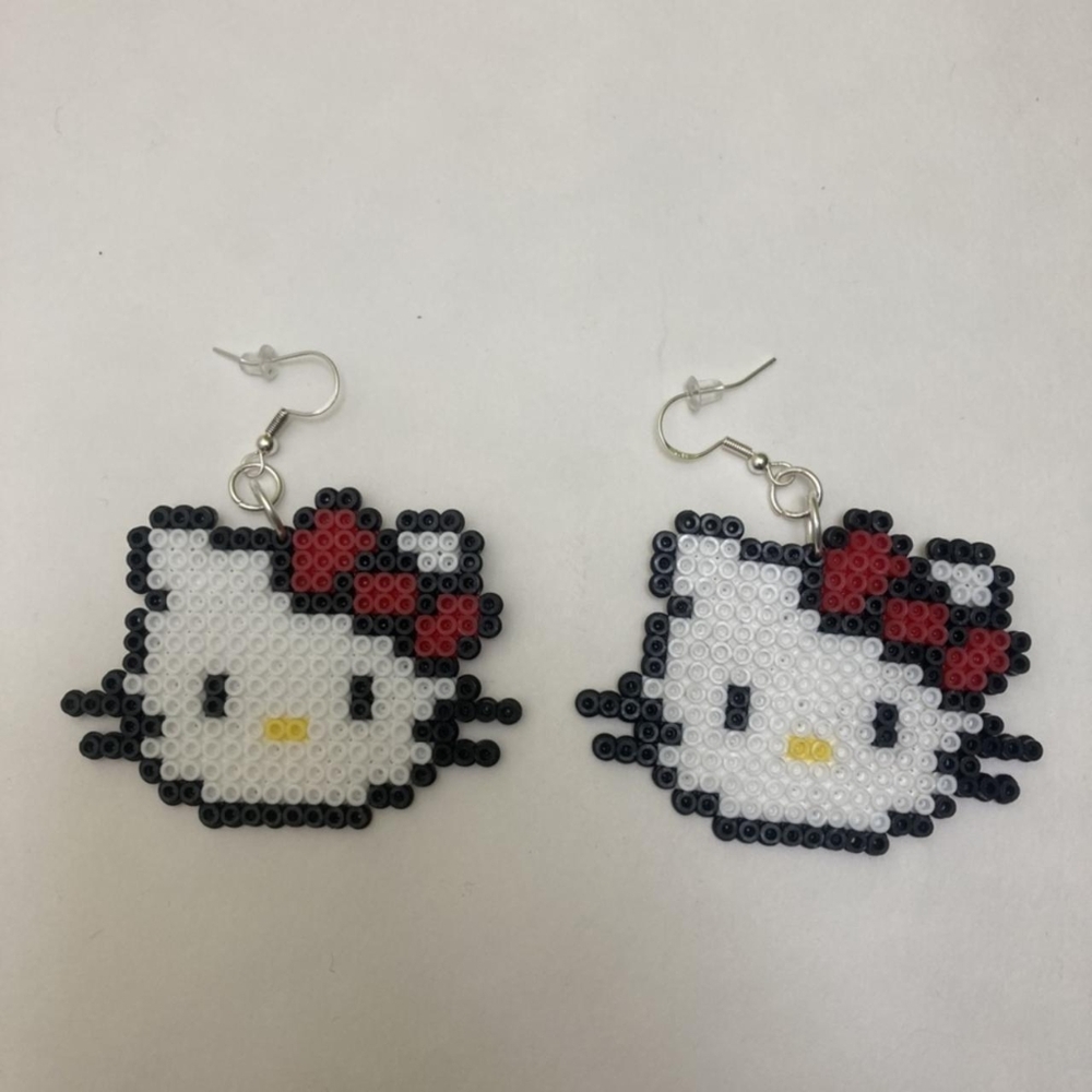 Handcrafted Hello Kitty Earrings